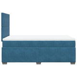 Box Spring Bed with Mattress Blue 120x190 cm Small Double Velvet 3290856