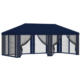 Gazebo Cover with Sidewalls 6 x 3 m Blue Polyester 190 900416