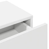Wall Shelf with Drawers White 60x26.5x15 cm Engineered Wood 859968