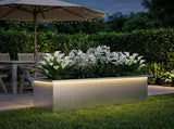 Garden Planter with LED Silver 30 x 100 x 30 cm Stainless Steel 8008120