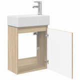 Bathroom Vanity Unit with Tap Sonoma Oak 45.5 x 25.5 x 84 cm 889493