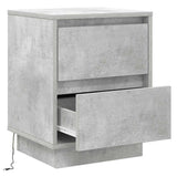 Bedside Cabinet Concrete Grey 39 x 34.5 x 50 cm Engineered wood 869616