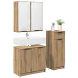 Bathroom Furniture Set 3 pcs Artisan Oak Engineered Wood 3415875