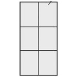 Walk-in Shower Wall with Clear ESG Glass 100x195 cm Black 151025