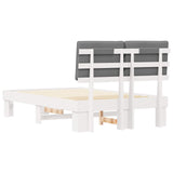 Bed Frame with Upholstered Headboard Light Grey 120 x 190 cm 877508