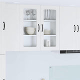 Wall Glass Cabinet PORTO White 80 x 31 x 80 cm Engineered Wood 885415