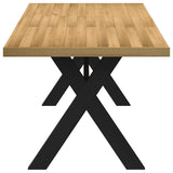 ZNTS Dining Table NOAIN X-Shaped Legs 180x90x75 cm Solid Wood Pine 4100046