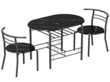 Three-Piece Compact Dining Set - Black T3398P423520