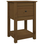 ZNTS Bedside Cabinet Honey Brown 40x35x61.5 cm Solid Wood Pine 821735