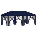 Gazebo Cover with Sidewalls 6 x 3 m Blue Polyester 190 900416