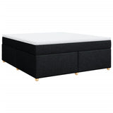 Box Spring Bed with Mattress Black 180x200 cm Fabric 3285396