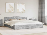 Bed Frame Concrete Grey 180 x 200 cm Engineered Wood 3413162