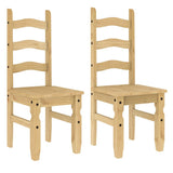 ZNTS 3 Piece Dining Set Panama Solid Wood Pine 3345200