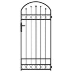 Fence Gate Grey 89 x 200 cm Steel 42008886