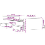 Bed Frame with Headboard Black oak 90 x 200 cm Engineered wood 3329327