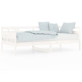 Day Bed without Mattress White Solid Wood Pine 90x190 cm Single 820308