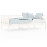 Day Bed without Mattress White Solid Wood Pine 90x190 cm Single 820308