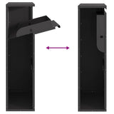 Parcel Drop Box with Storage Black 44 x 22 x 82 cm Steel 874919