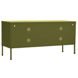 TV Cabinet Olive Green 105x35x50 cm Steel 336234