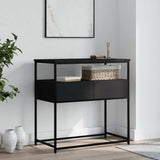 Console Table Black 75x40x75 cm Engineered Wood 834155