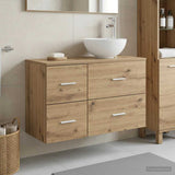 Bathroom Furniture Set 2 pcs Artisan Oak Engineered Wood 3403959