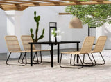 5 Piece Garden Dining Set Oak 3099163