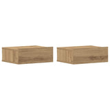 Floating Nightstands 2 pcs Artisan Oak 40x32x15 cm Engineered Wood 861122