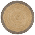 Handmade Rug Jute with Grey Border 210 cm 343603