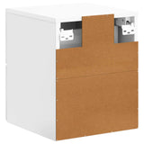 Wall-Mounted Bedside Cabinet with Drawer 2 pcs High Gloss White 899324
