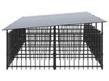 Outdoor Dog Kennel with Roof Steel 7.51 m 3124591