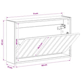 Wall-Mounted Shoe Cabinet ZWOLLE 71 x 17 x 43 cm Smoked Oak 896410