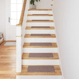 Anti-slip Stair Mats 15 pcs 60 x 25 cm Light brown PP 4019804