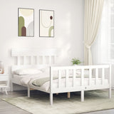Bed Frame without Mattress White 140x200 cm Solid Wood Pine 3193337