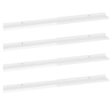 Wall Shelves 4 pcs High Gloss White 100x9x3 cm 326656