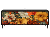 TV Cabinet GENNEP 102 x 33 x 51 cm Black Oak Engineered Wood 8007095