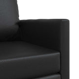 Floor Sofa Bed with Cushion Black 74 x 77 x 81 cm Faux leather 4106635