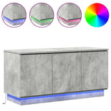 TV Cabinet with LED Concrete grey 100 x 38 x 49 cm 869669