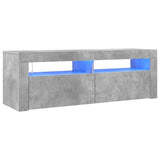 TV Cabinet with LED Lights Concrete Grey 120x35x40 cm 804314