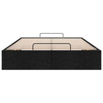 Ottoman Bed Frame without Mattress Black Double Fabric 3310921