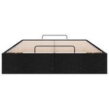 Ottoman Bed Frame without Mattress Black Double Fabric 3310921