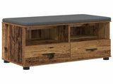 Hall Bench Old Wood 80 x 38 x 46 cm Engineered Wood and Fabric 891462