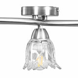 289230 Ceiling Lamp with Transparent Glass Shades for 3 E14 Bulbs Tulip