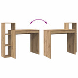Desk with Shelf Artisan Oak 100 x 40 x 90 cm Engineered Wood 869321