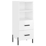 Sideboard High Gloss White 34.5x34x90 cm Engineered Wood 828678