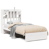 Bookcase Bed without Mattress White 75x190cm Solid Wood Pine 3322404