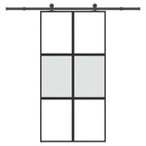 Sliding Door with Hardware Set 102,5x205 cm Tempered Glass&Aluminium 3332976