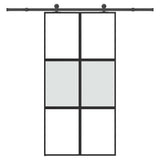 Sliding Door with Hardware Set 102,5x205 cm Tempered Glass&Aluminium 3332976