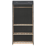 3-Tier Wardrobe Grey 79x40x170 cm Fabric 248187