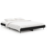 Bed Frame without Mattress Black 135x190 cm Double Engineered Wood 832286