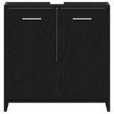 Bathroom Furniture Set 4 pcs Black Oak Engineered Wood 3332592